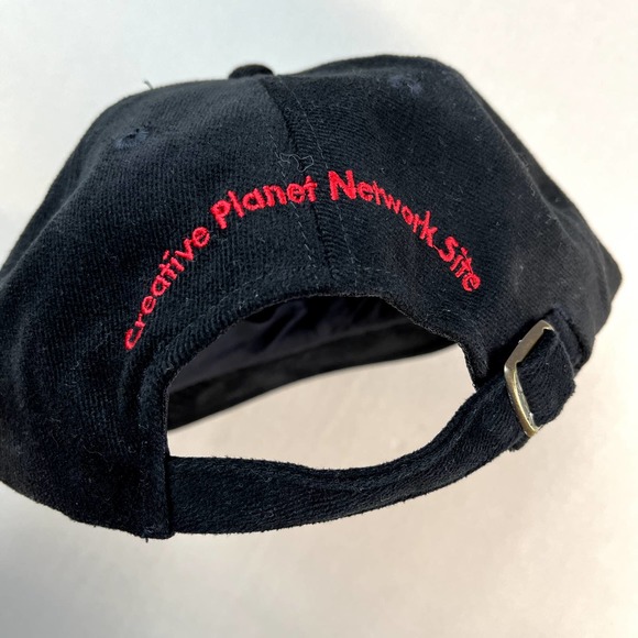 Vintage Technology Network Hat Strapback Black Red Planet Point Website Tech 90s - Picture 5 of 8